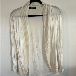 JKLA Petite Ivory Open Front Cardigan